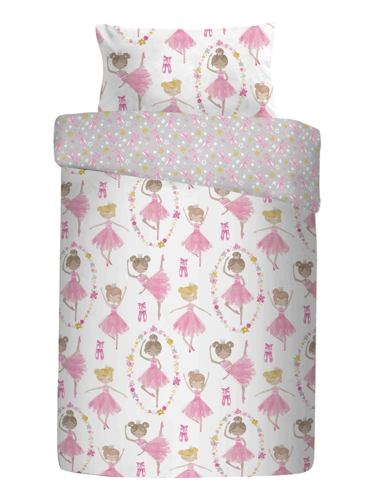 Bedlam Pink Kids Ballet Dancer Duvet Cover And Pillowcase Set - Image 4 of 4