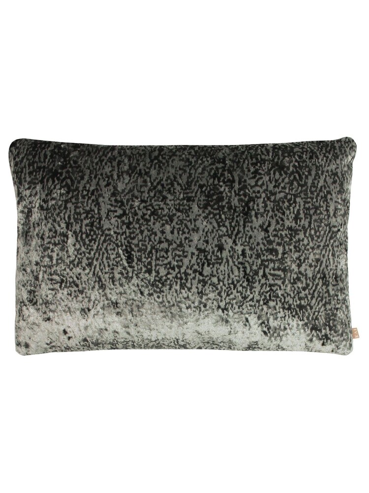 Kai Black Lynx Velvet Jacquard Feather Filled Cushion - Image 1 of 3