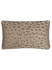 Kai Bronze Faline Animal Jacquard Feather Filled Cushion - Image 1 of 4