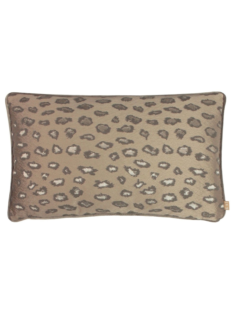 Kai Bronze Faline Animal Jacquard Feather Filled Cushion - Image 1 of 4