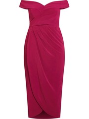 Roza obleka City Chic Ripple Love - Slika 3 iz 4