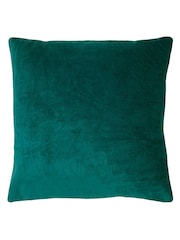 Furn Teal Blue 45 x 45cm Mangata 100% Cotton Velvet Cushion - Image 2 of 4