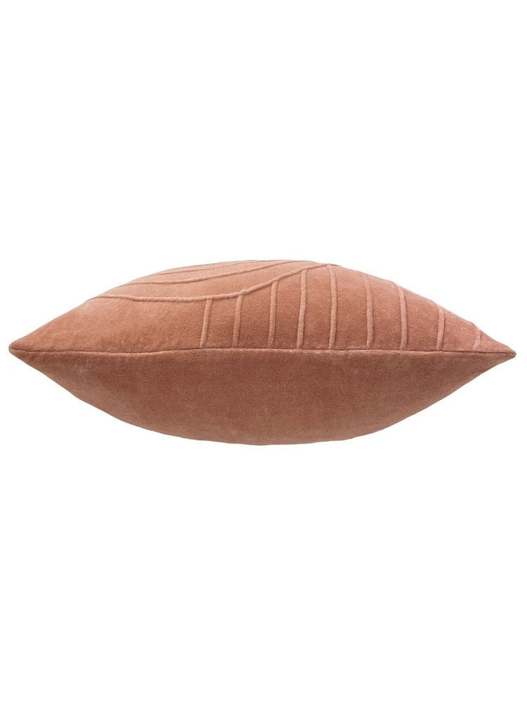 Furn Blush Pink 45 x 45cm Mangata 100% Cotton Velvet Cushion - Image 3 of 4