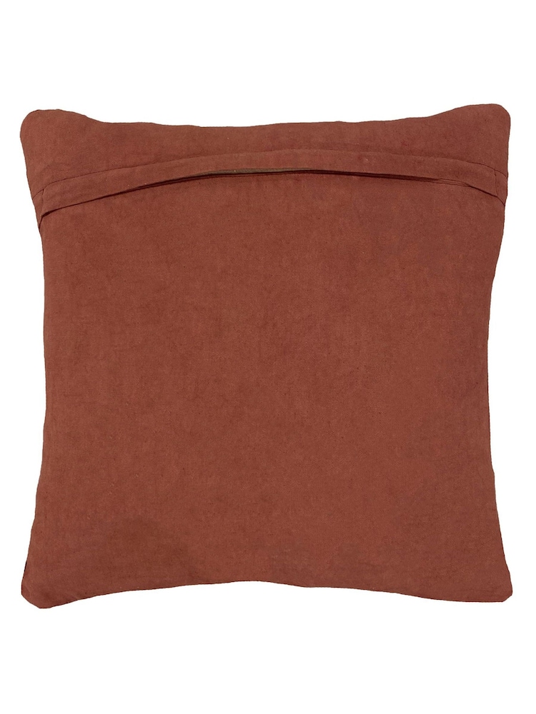 Furn Red Kamjo 100% Cotton Tufted Geometric Cushion - Image 2 of 4