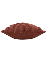 Furn Red Kamjo 100% Cotton Tufted Geometric Cushion - Image 3 of 4
