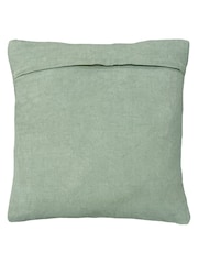 furn. Eucalyptus Green Kamjo Cotton Tufted Geometric Cushion - Image 2 of 4