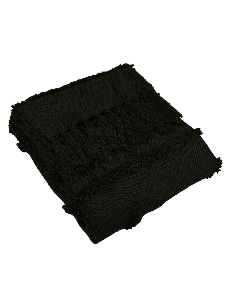 furn. 100% Cotton Jakarta Woven Tufted Fringed Throw - Изображение 1 из 2 furn. 100% Cotton Jakarta Woven Tufted Fringed Throw - Изображение 1 из 2
