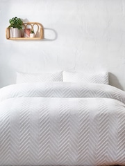 Yard Stone Chevron Tuft 100% Cotton Duvet Cover Set - Image 1 of 3
