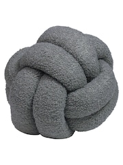 Подушка из букле с декоративным узлом furn. - Изображение 3 из 4