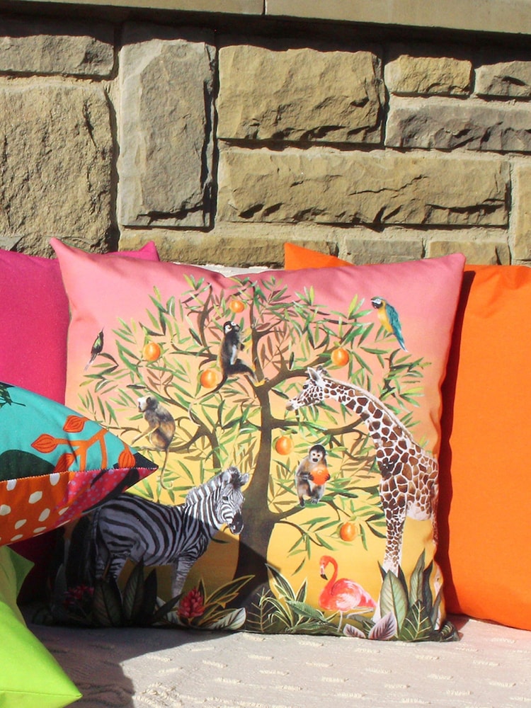 Evans Lichfield Multi Tree of Life Water Resistant Outdoor Cushion - Image 1 of 6