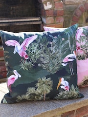 Riva Paoletti Bottle Green Platalea Water Resistant Outdoor Floor Cushion - Image 1 of 5