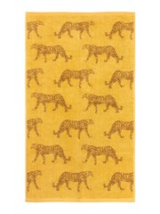 furn. Gold Leopard Print 100% Cotton Towel - Image 3 of 6