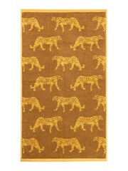 furn. Gold Leopard Print 100% Cotton Towel - Image 4 of 6