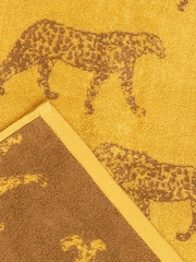 furn. Gold Leopard Print 100% Cotton Towel - Image 5 of 6