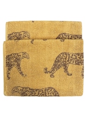 furn. Gold Leopard Print 100% Cotton Towel - Image 6 of 6