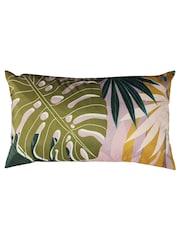 furn. Blush Pink Leafy Water Resistant Outdoor Cushion - Image 2 of 4