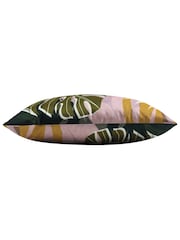 furn. Blush Pink Leafy Water Resistant Outdoor Cushion - Image 3 of 4