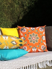 furn. Orange Folk Flora Water Resistant Outdoor Cushion - Image 1 of 6