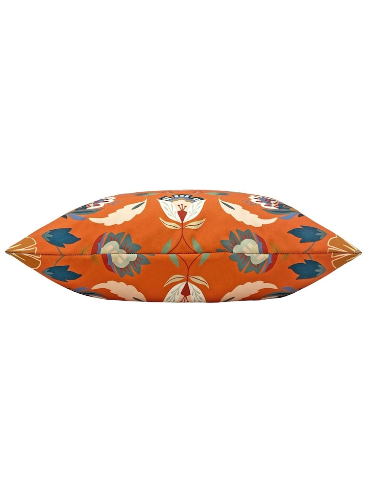 furn. Orange Folk Flora Water Resistant Outdoor Cushion - Image 6 of 6