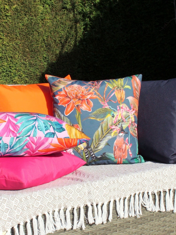 Evans Lichfield Multi Exotics Water Resistant Outdoor Cushion - Image 1 of 6