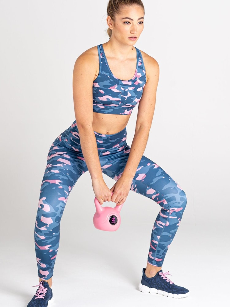 Dare 2b Blue Mantra Recycled Sports Bra - Image 2 of 6 Dare 2b Blue Mantra Recycled Sports Bra - Image 2 of 6
