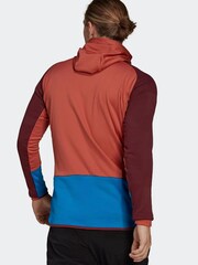 adidas Black Terrex Tech Flooce Hooded Hiking Fleece Jacket - Image 2 of 7
