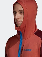 adidas Black Terrex Tech Flooce Hooded Hiking Fleece Jacket - Image 4 of 7