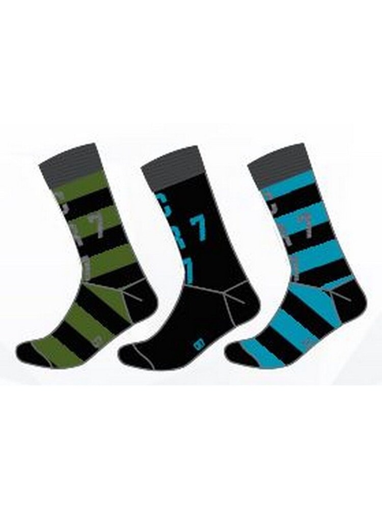 CR7 Boys Black Socks Three Pack - Image 1 of 4