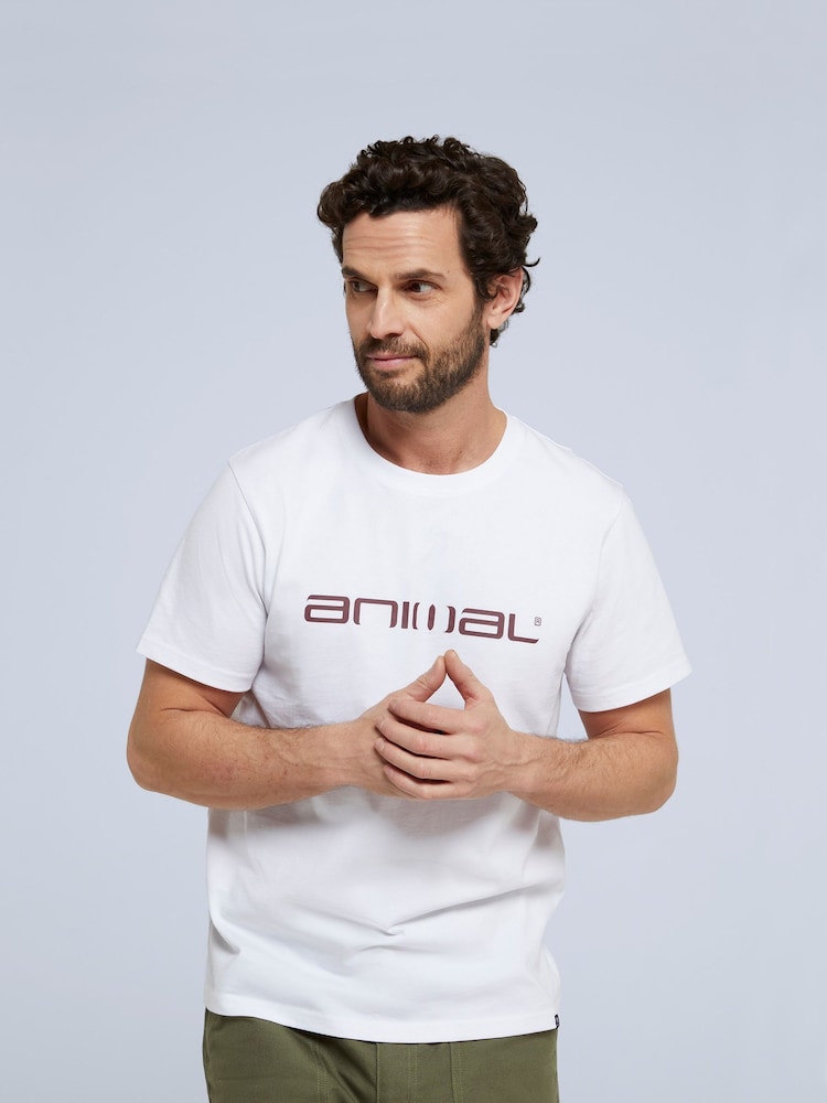Animal White Classico Mens 100% Cotton T-Shirt - Image 4 of 10