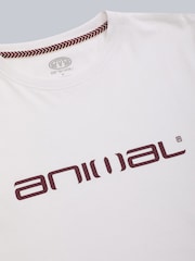 Белый - Animal Classico Mens 100% Cotton T-Shirt - Image 9 of 10