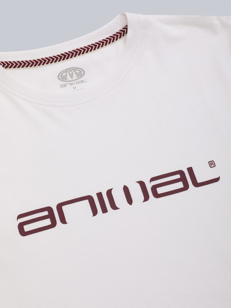 Animal White Classico Mens 100% Cotton T-Shirt - Image 9 of 10