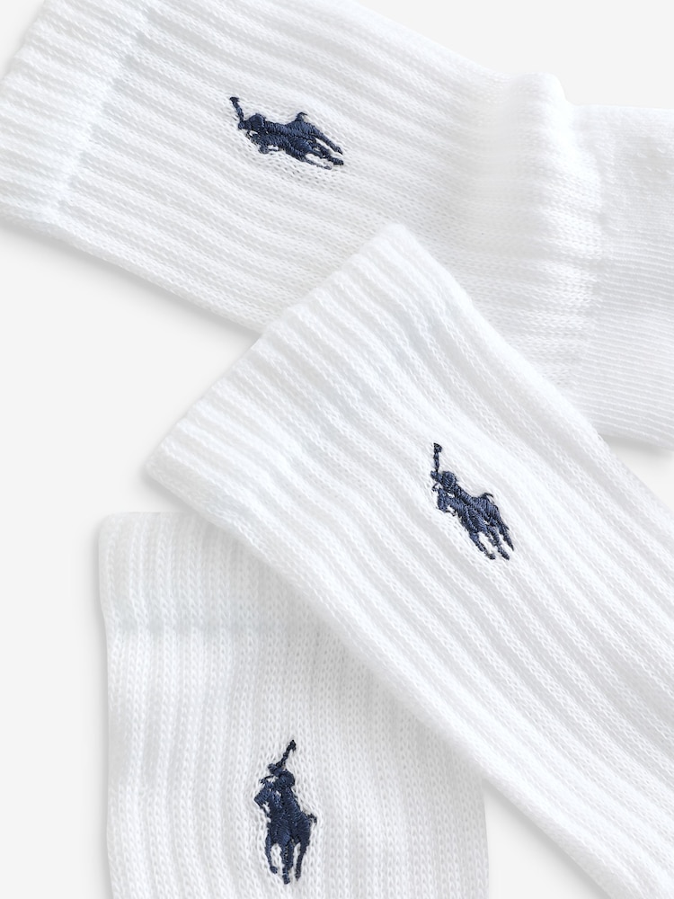 Polo Ralph Lauren Boys Logo 100% Coton Chaussettes 6 Paquet - Image 3 of 4