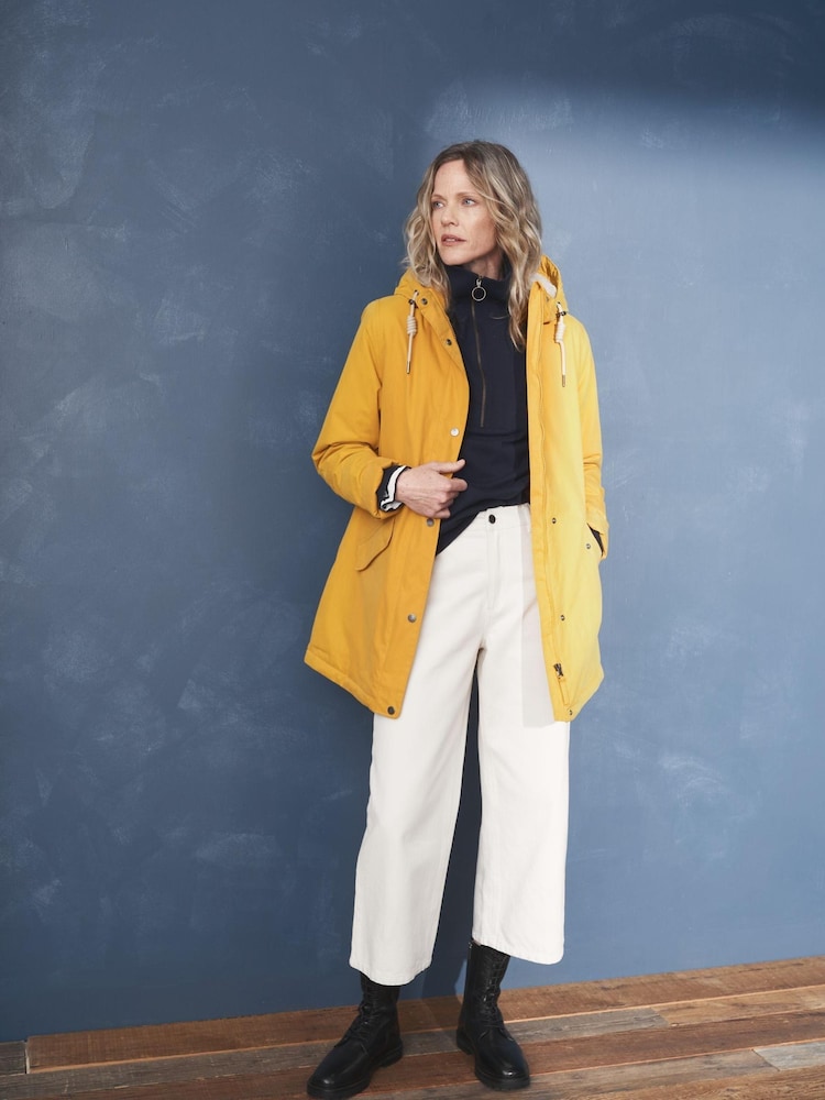 Seasalt Cornwall Yellow River Sea Waterproof Coat - Image 2 of 6