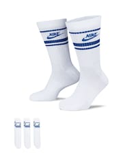 Weiß/Blau - Nike Sportswear Everyday Essential Socken, Weiss (3er Pack) - Bild 1 von 1
