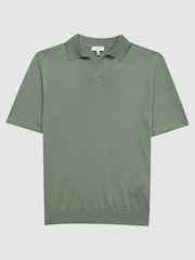 Reiss Rosemary Duchie Wool Open Collar Polo Shirt - Image 2 of 6