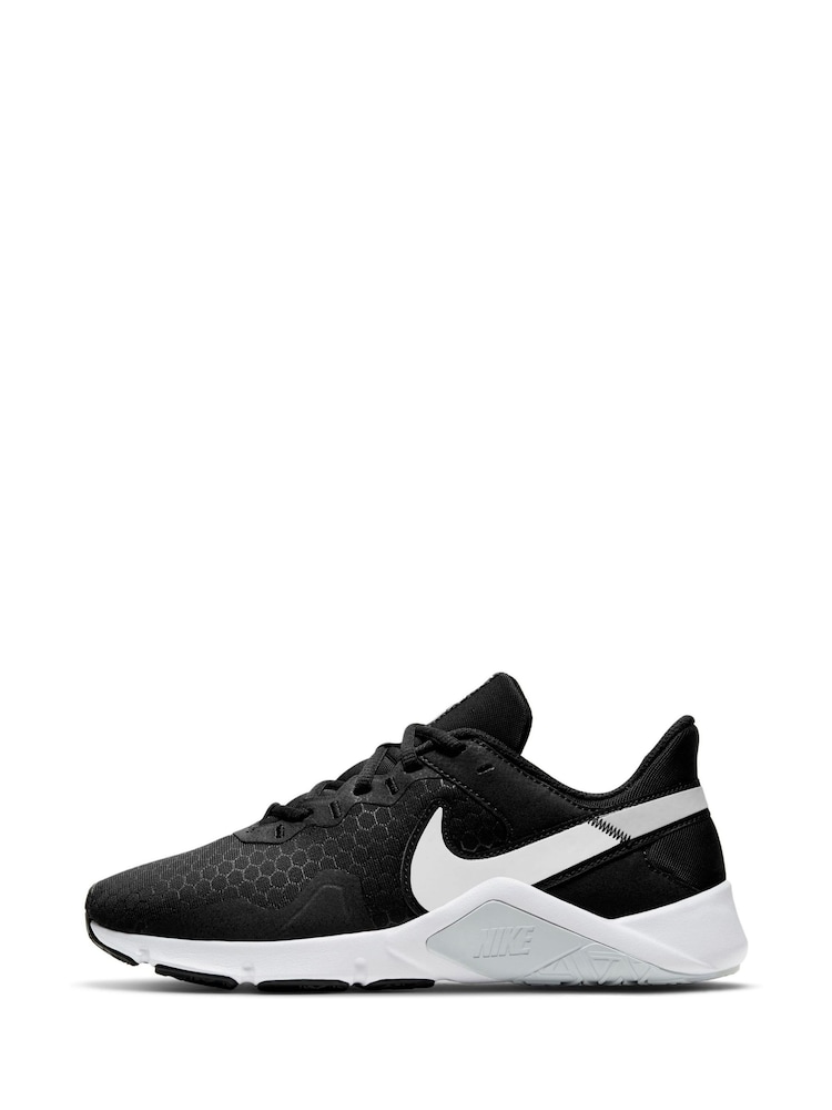 Nike Black/White Legend Essential 2 Trainers - Image 2 of 10