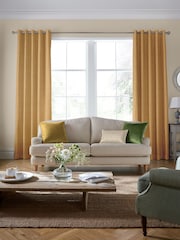 Laura Ashley Gold Easton Fabric By The Metre - Image 1 of 2