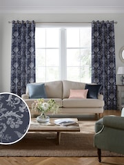 Laura Ashley Midnight Blue Josette 100% Cotton Fabric By The Metre - Image 2 of 2