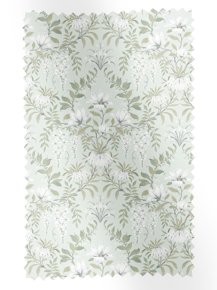 Laura Ashley Sage Green Parterre 100% Cotton Fabric By The Metre - Image 1 of 2