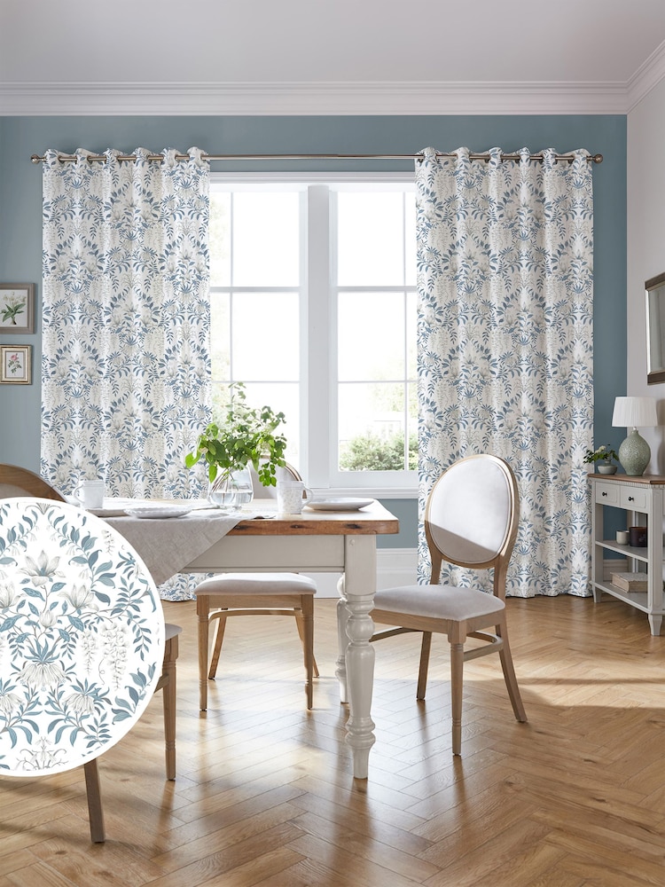 Laura Ashley Seaspray Blue Parterre 100% Cotton Fabric By The Metre - Image 2 of 2