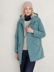 Seasalt Cornwall Blue River Sea Waterproof Coat - Image 1 of 5