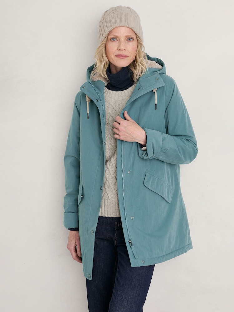 Seasalt Cornwall Blue River Sea Waterproof Coat - Image 1 of 5