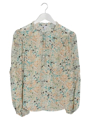 Sonder Studio Cream Floral Ruffle Blouse - Image 4 of 4
