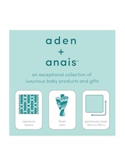 aden + anais Grey Large Silky Soft Culture Club Muslin Blankets 3 Pack - Image 8 of 8