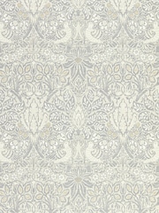 Morris & Co. Grey Pure Dove Rose Wallpaper - Image 1 of 1