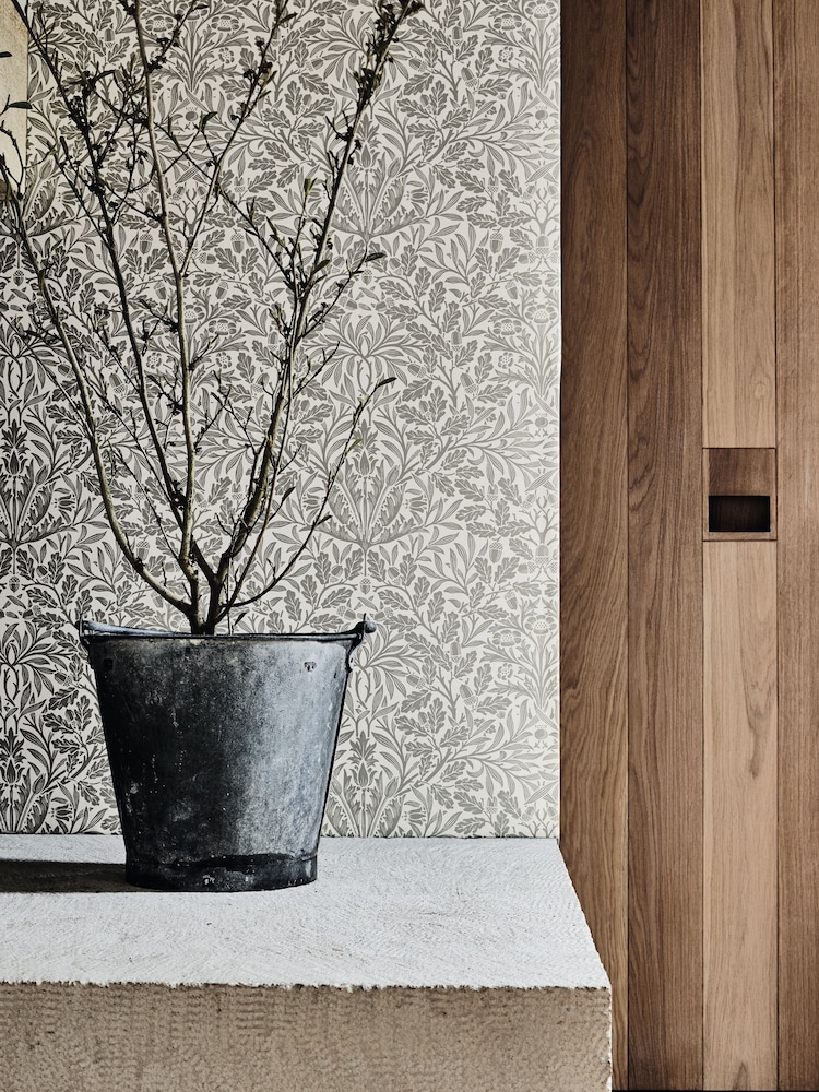 Morris & Co. Grey Pure Acorn Wallpaper - Image 1 of 2