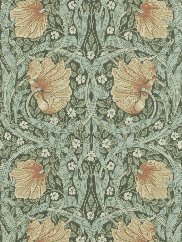 Morris & Co. Green Pimpernel Wallpaper - Image 1 of 1