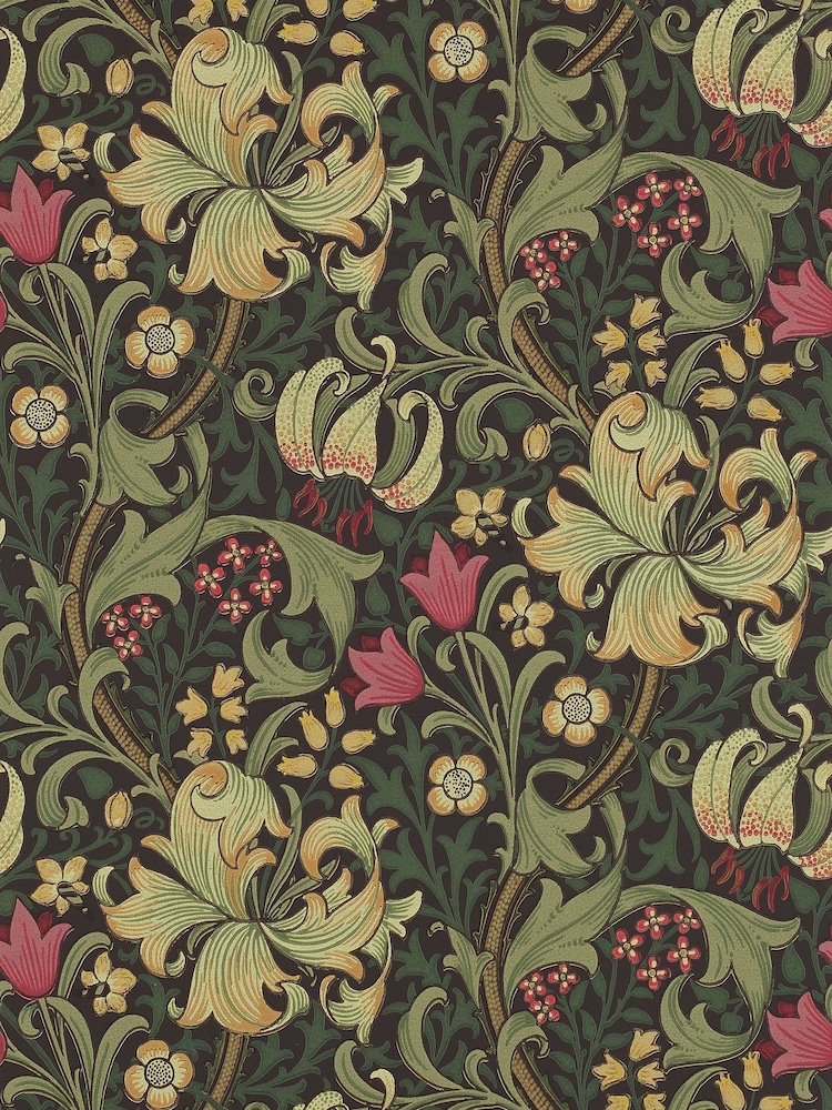 Morris & Co. Green Golden Lily Wallpaper - Image 1 of 1