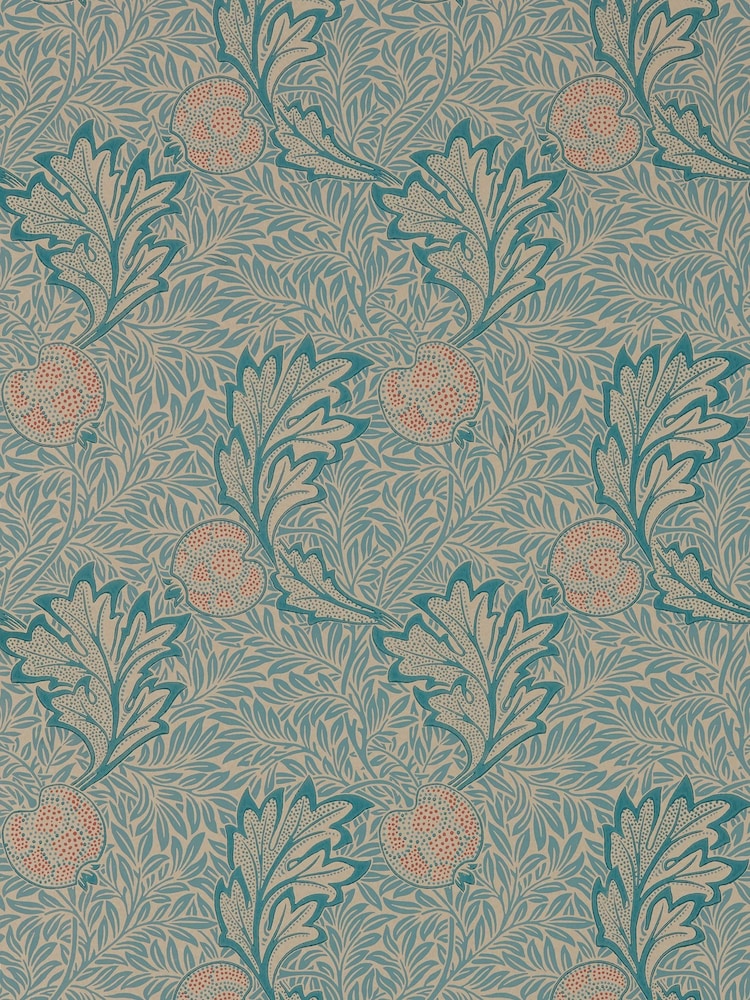 Morris & Co. Blue Apple Wallpaper - Image 1 of 1