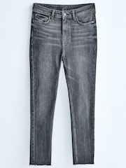 Grey High Waist 90s Ankle Skinny Jeans - Image 2 of 8